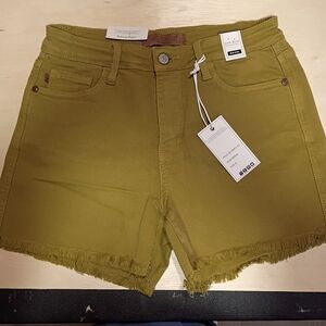 Judy Blue High Waist Olive Shorts